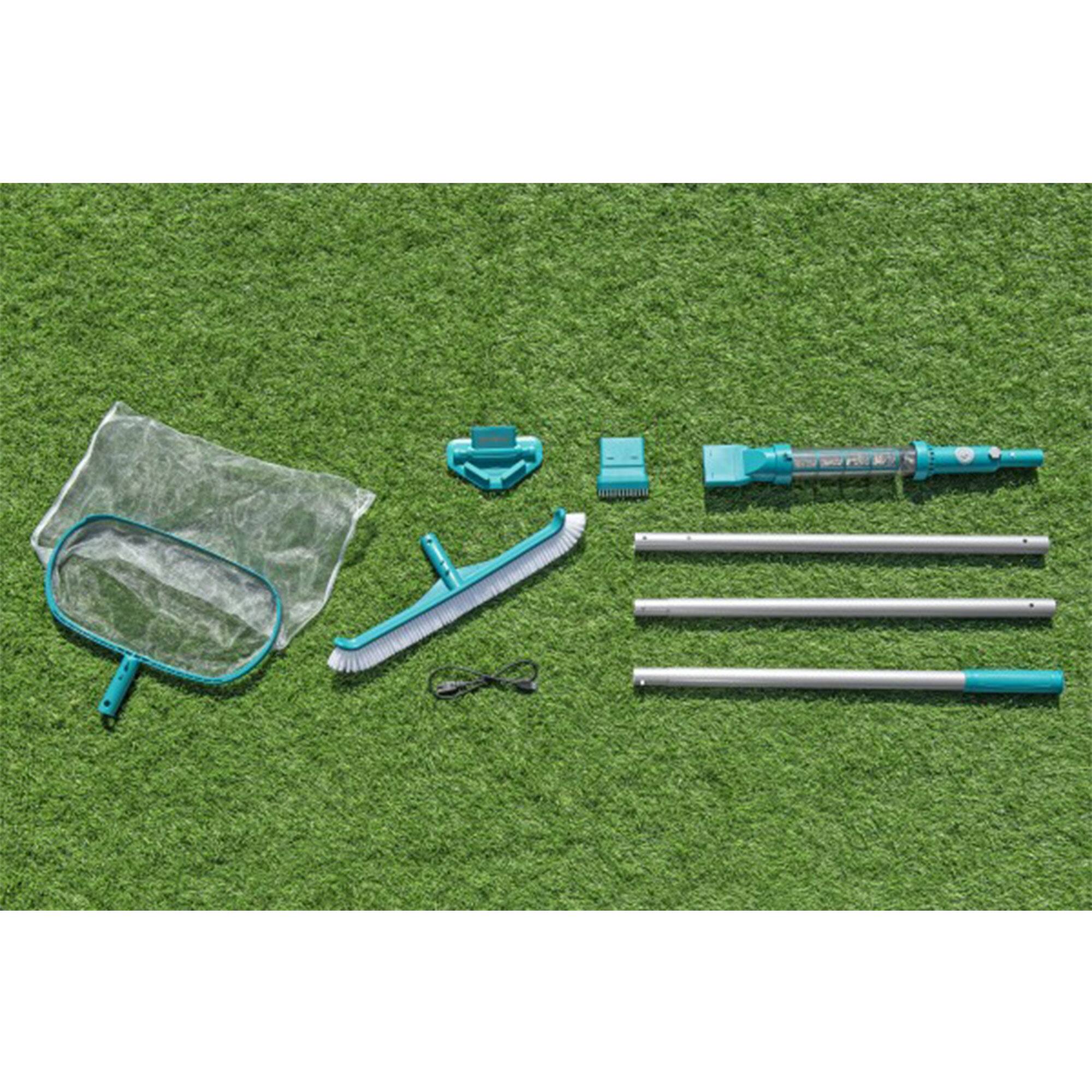 Alt View 5. Bestway - Bestway AquaSurge Swimming Pool Maintenance Accessory Kit with Vacuum & Skimmer - Aqua Blue.