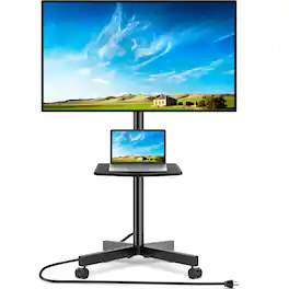 Rfiver - 23-55 inch mobile floor-standing TV stand - Black