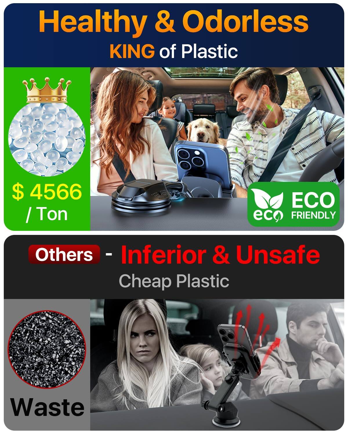 Healthy & Odorless  
KING of Plastic  

$ 4566 / Ton  

ECO FRIENDLY  

Others - Inferior & Unsafe  
Cheap Plastic Waste