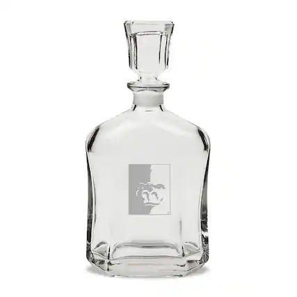 Front. Jardine - Pittsburg State Gorillas Team Design 23.75oz. Crystal Whiskey Decanter - Multicolor.