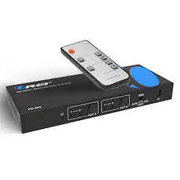 Orei - 4K@30Hz 2x2 HDMI Matrix Switch with Audio Extractor (HD-202) - Black