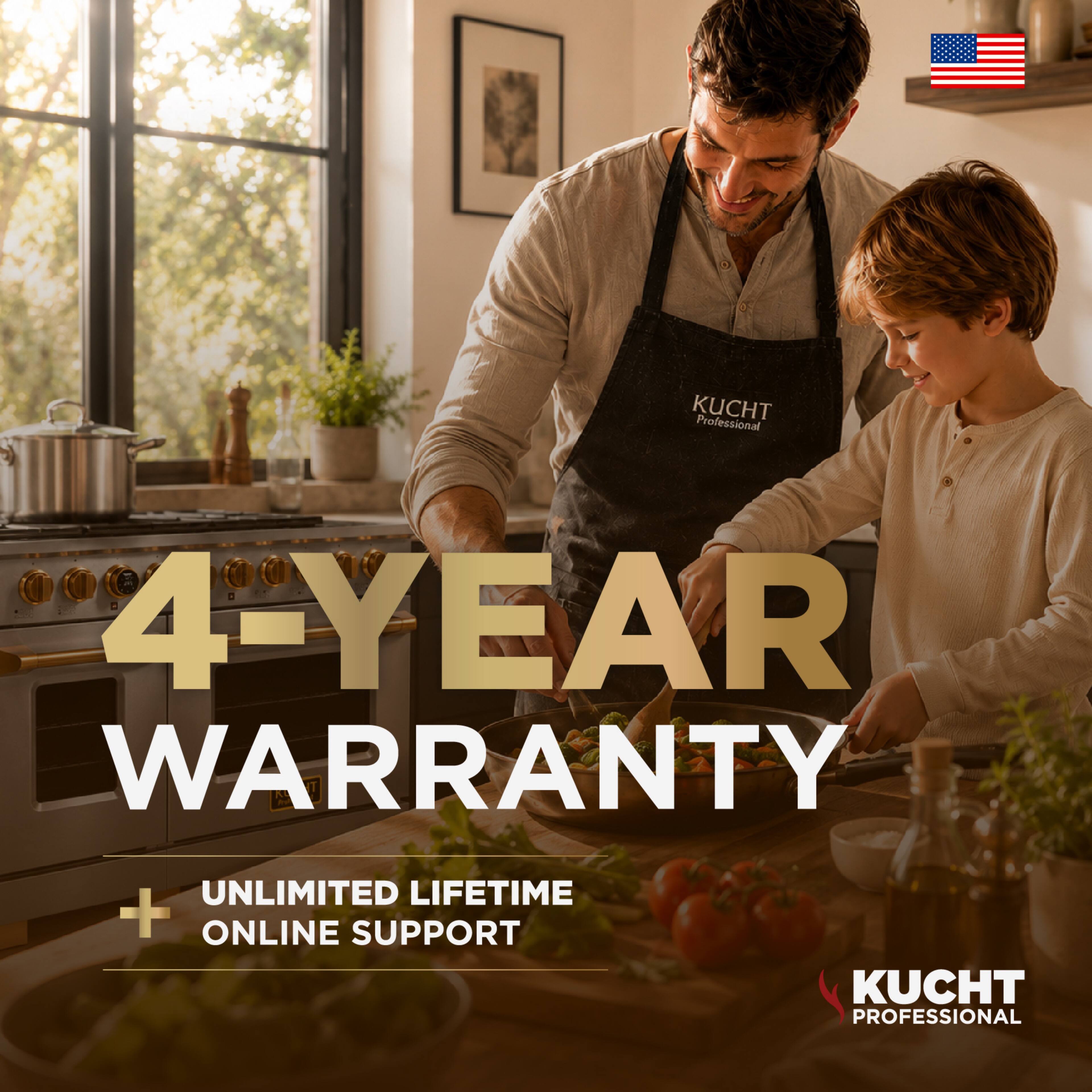 KUCHT Professional  
4-YEAR WARRANTY  
UNLIMITED LIFETIME + ONLINE SUPPORT  
KUCHT PROFESSIONAL