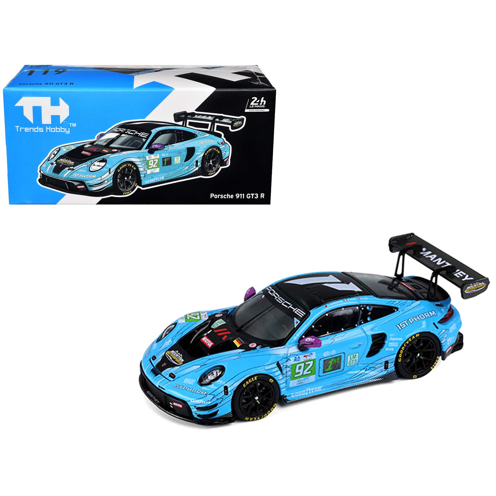"Porsche 911 GT3 R (992) #92 Manthey 1st Phorm LMGT3 Class Winner ""24 Hrs Le Mans"" 2025 1/64 Diecast Car by Trends Hobby" price history on PriceWatchPro