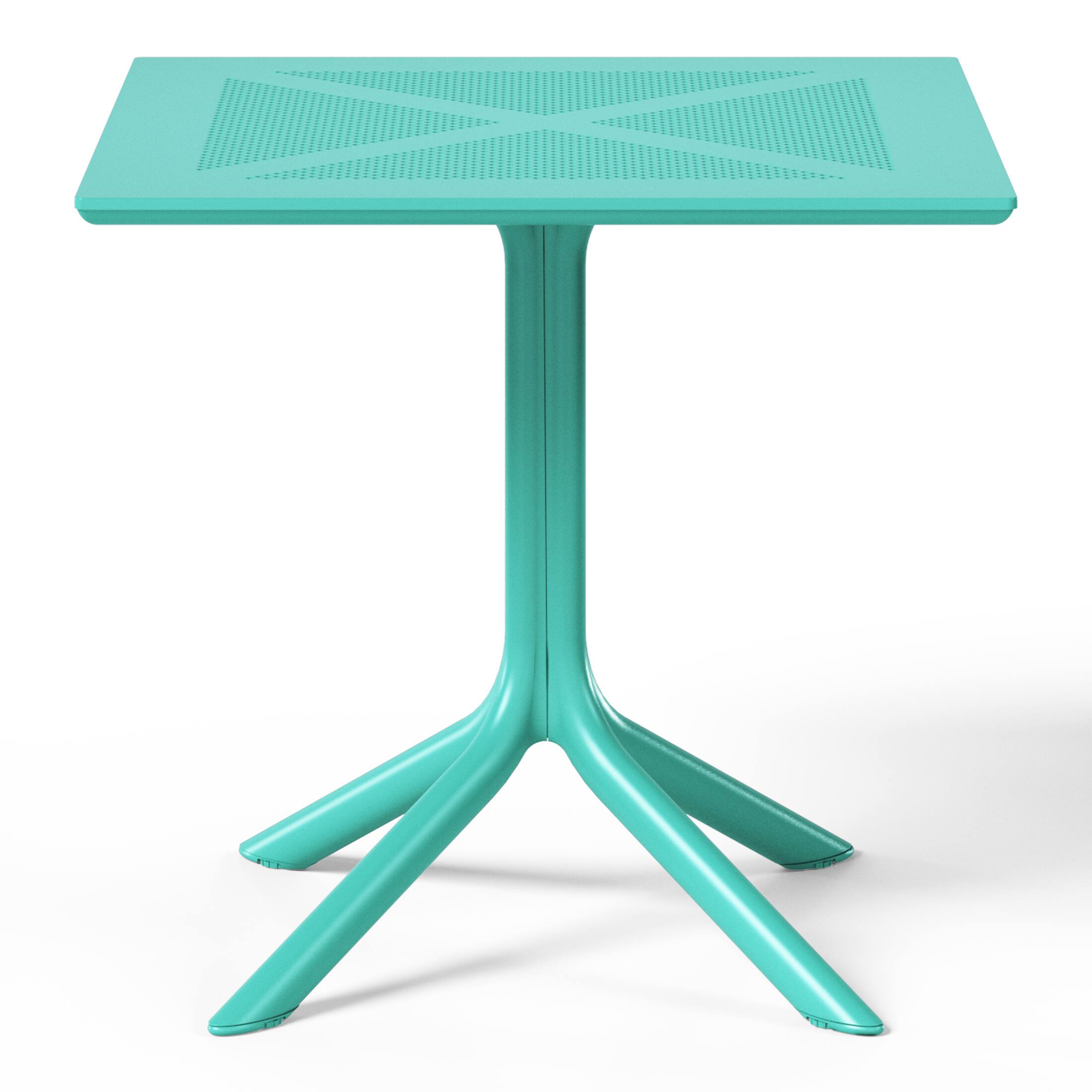 Back. WestinTrends - WestinTrends Playa 31.5" Square Plastic Outdoor Patio Dining Table for 4 - Turquoise.