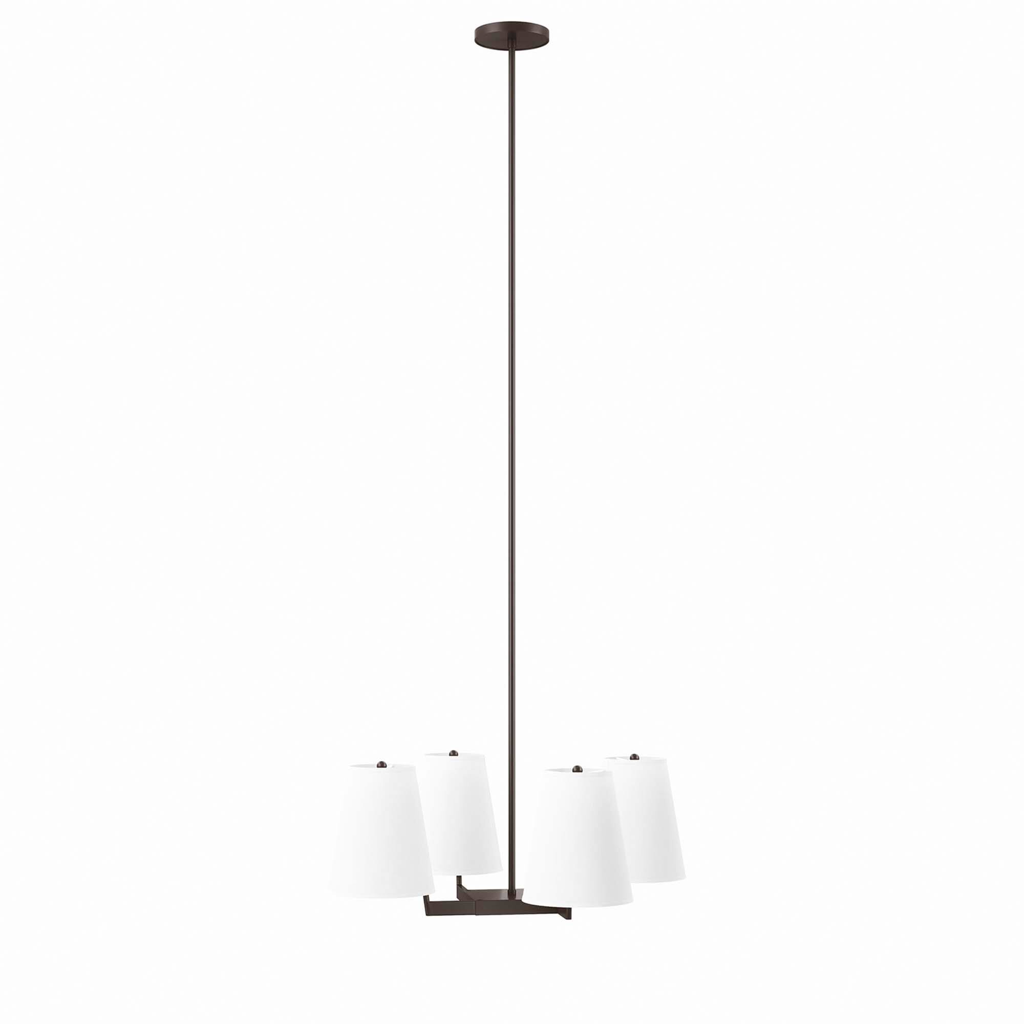 Angle. Modway - Mercer 4-Light Pendant Light by Modway - White Bronze.