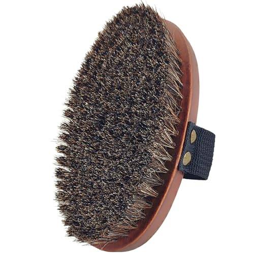 Front. Vulpecula Spade - Dry Brushing Body Brush, Exfoliating Body Scrubber Natural Horsehair Bath Brushes Wooden Handle for Shower, Skin.