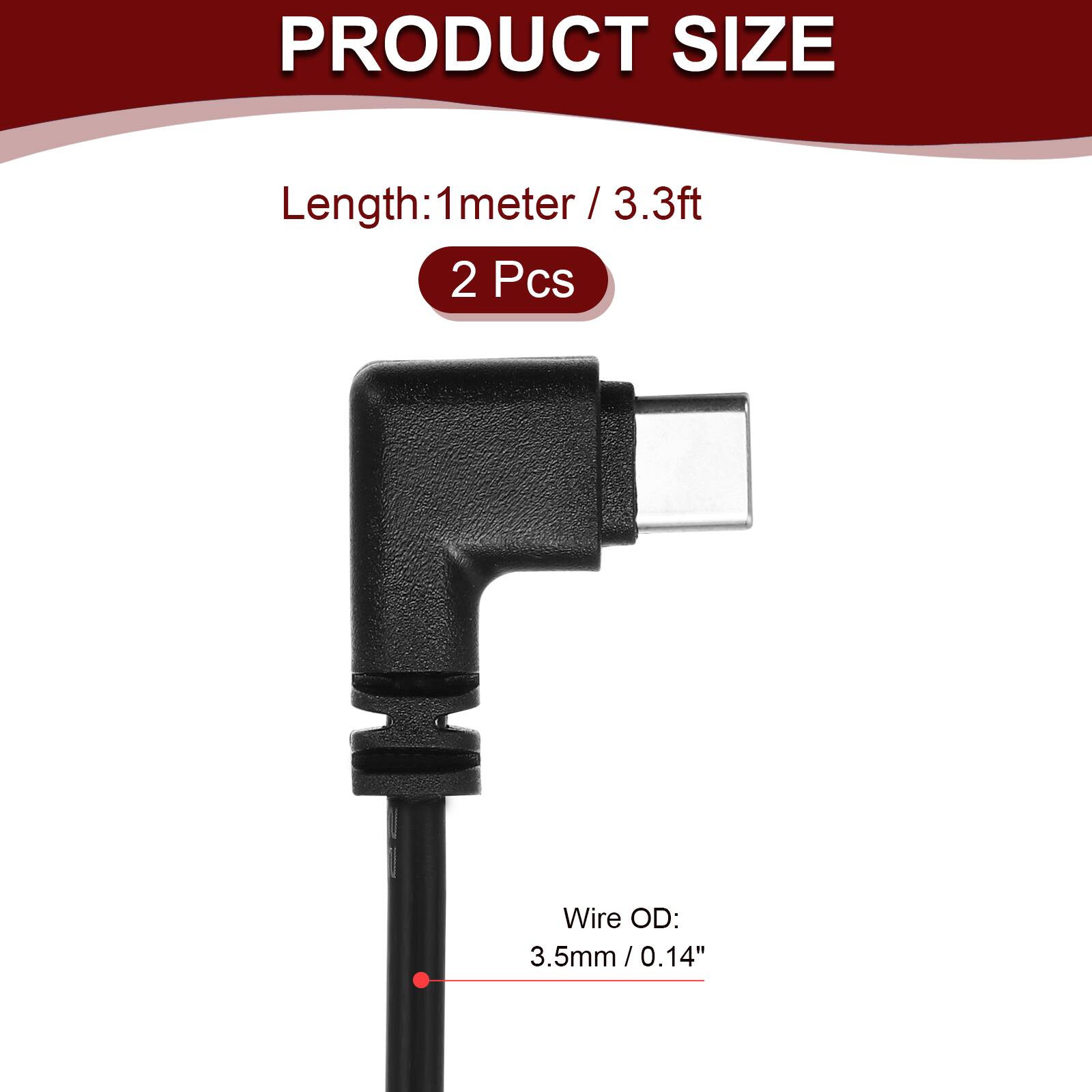 PRODUCT SIZE  
Length: 1 meter / 3.3 ft  
2 Pcs  
Wire OD: 3.5 mm / 0.14"