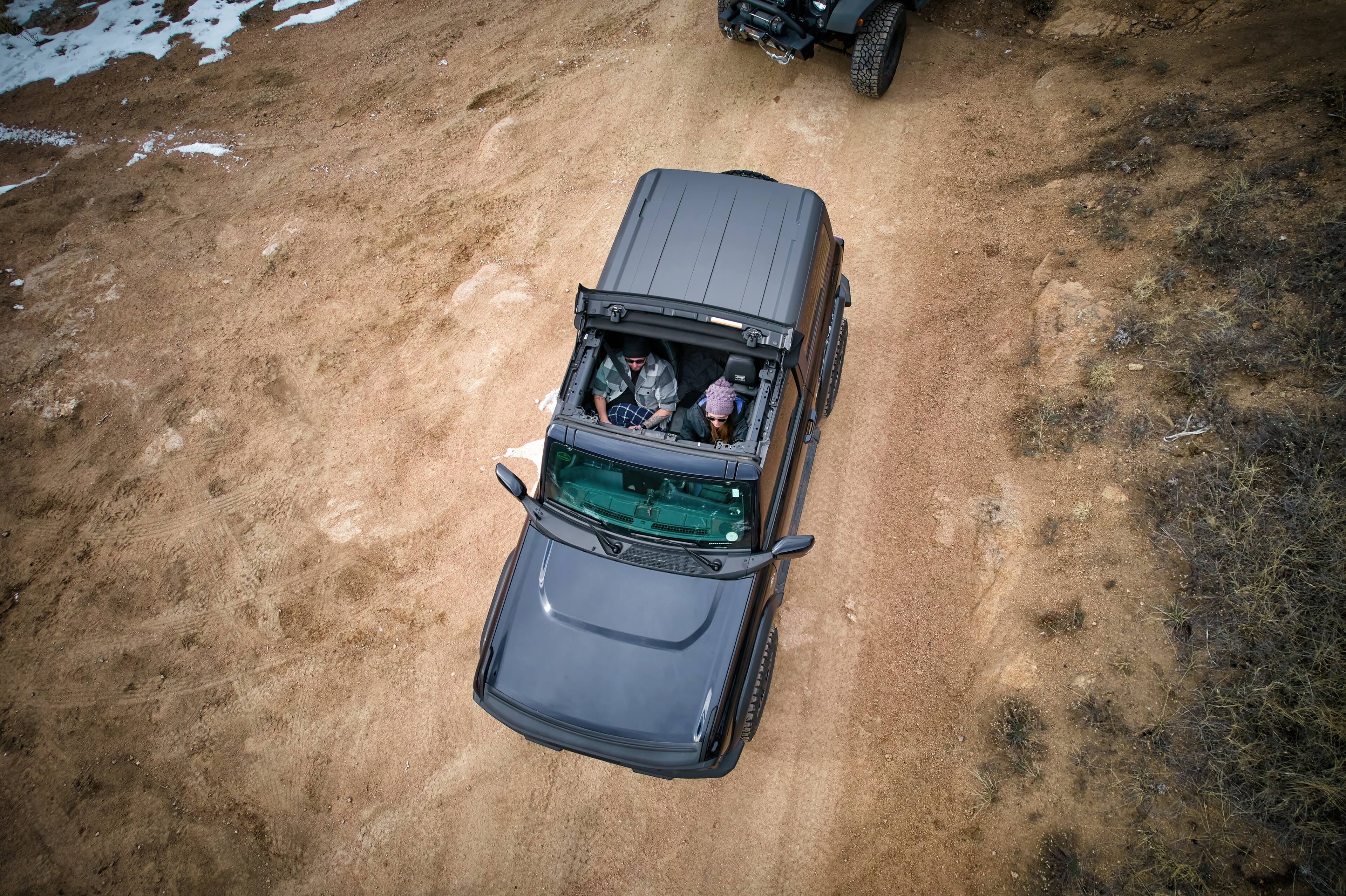 Alt View 1. Bestop - Sunrider for Hardtop - '21-26 Bronco; Bronco Raptor;  2-Door (Black Diamond) - Black.