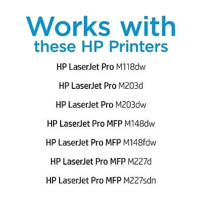 Works with these HP Printers

- HP LaserJet Pro M118dw
- HP LaserJet Pro M203d
- HP LaserJet Pro M203dw
- HP LaserJet Pro MFP M148dw
- HP LaserJet Pro MFP M148fdw
- HP LaserJet Pro MFP M227d
- HP LaserJet Pro MFP M227sdn