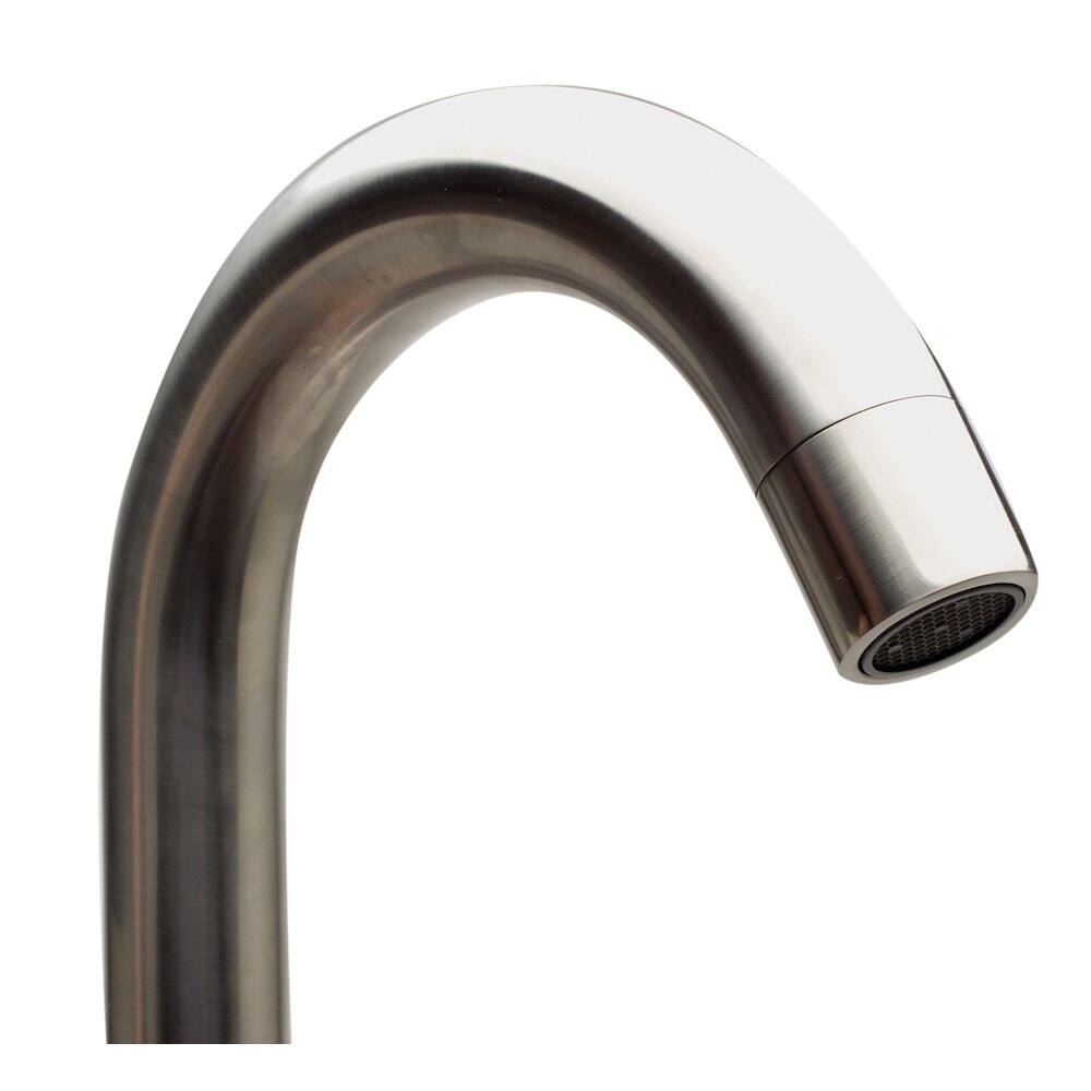 Angle. Alfi - Brushed Nickel Single Lever Floor Mounted Tub Filler Mixer,Hand Held Shower Head - Silver.