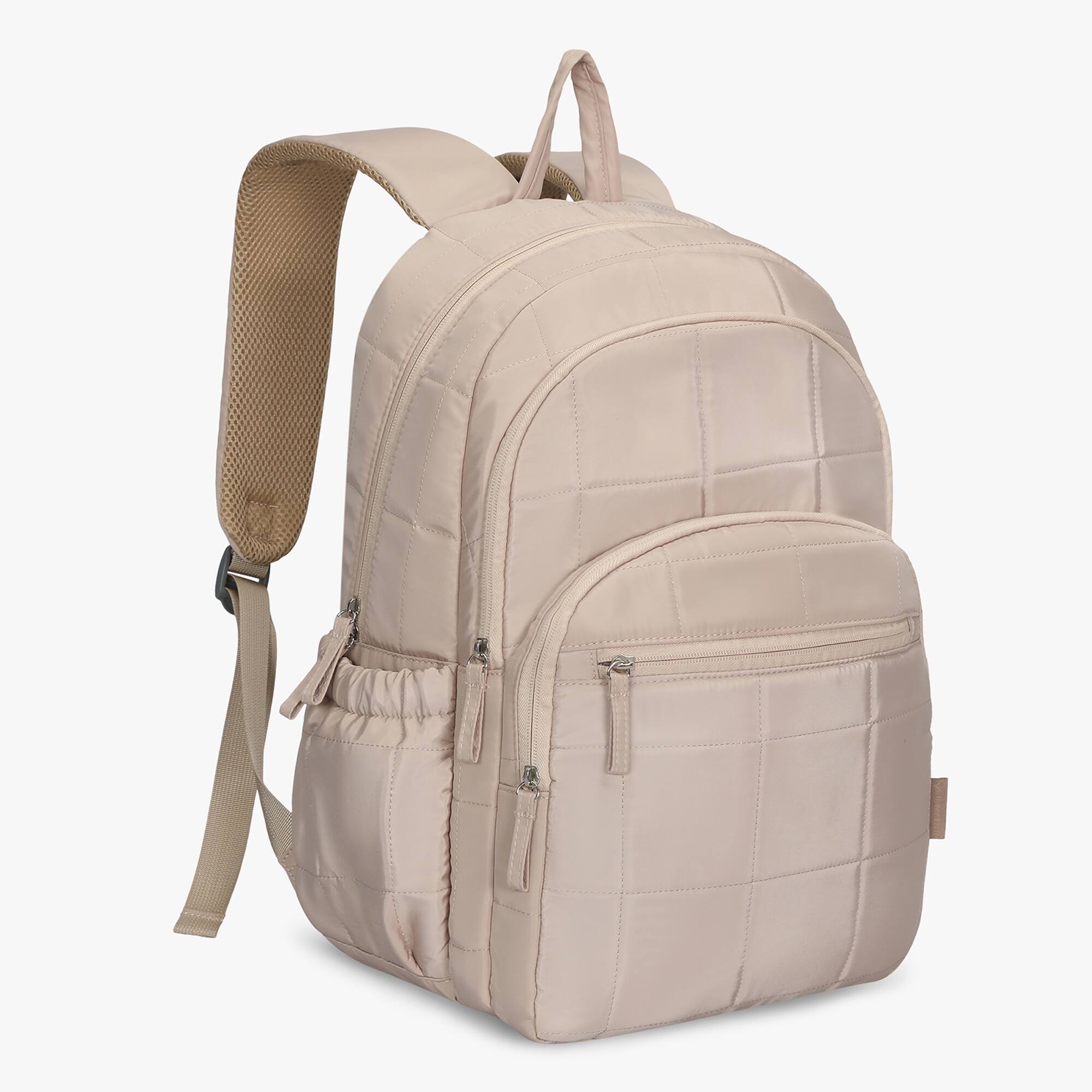 Front. Hynes Eagle - Classic Panel Laptop Backpack - Camel.