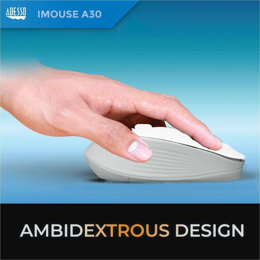 ADESSO  
IMOUSE A30  

AMBIDEXTROUS DESIGN
