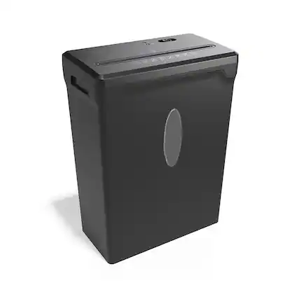Front. Staples - Staples 8-Sheet Cross-Cut Personal Shredder (SPL-OXC8A) - Black.