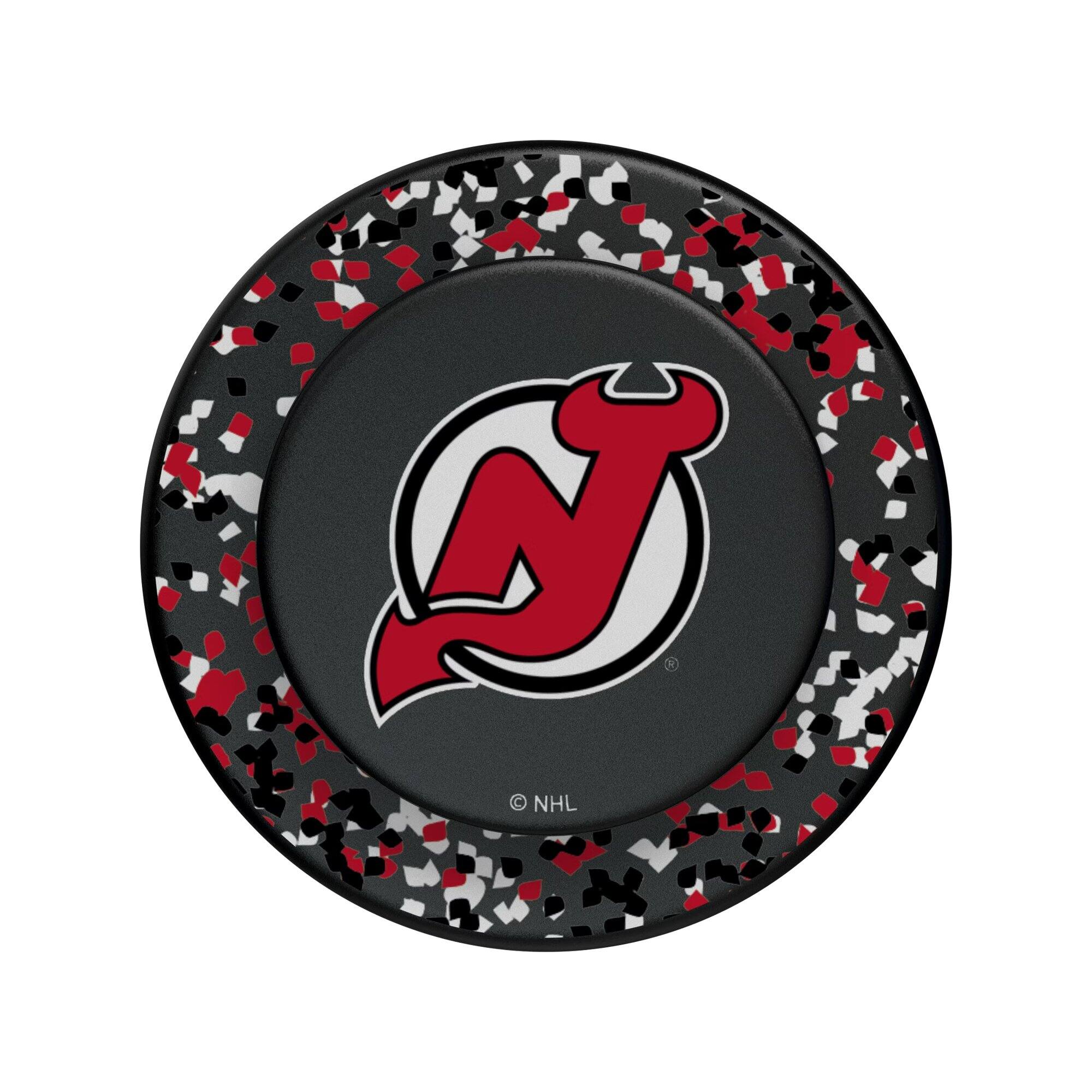 Alt View 2. Keyscaper - New Jersey Devils Confetti Magnetic Phone Grip & Stand - No Size - Black.