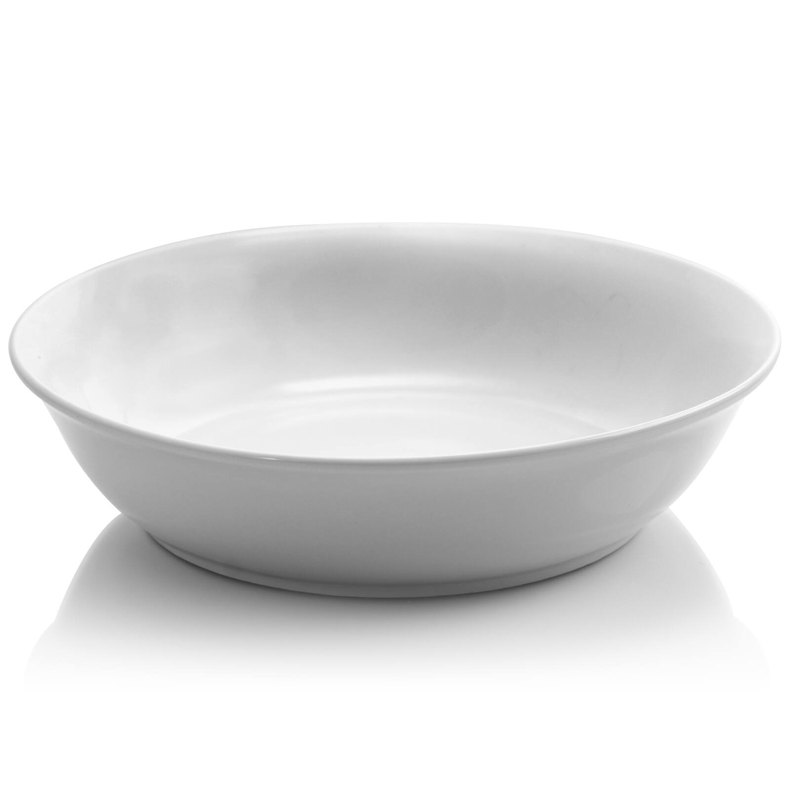 Alt View 4. Gibson - Gibson Home Wide 8.75 in. Stoneware Dinner and Serving Bowls in White, Set of 4 - White.