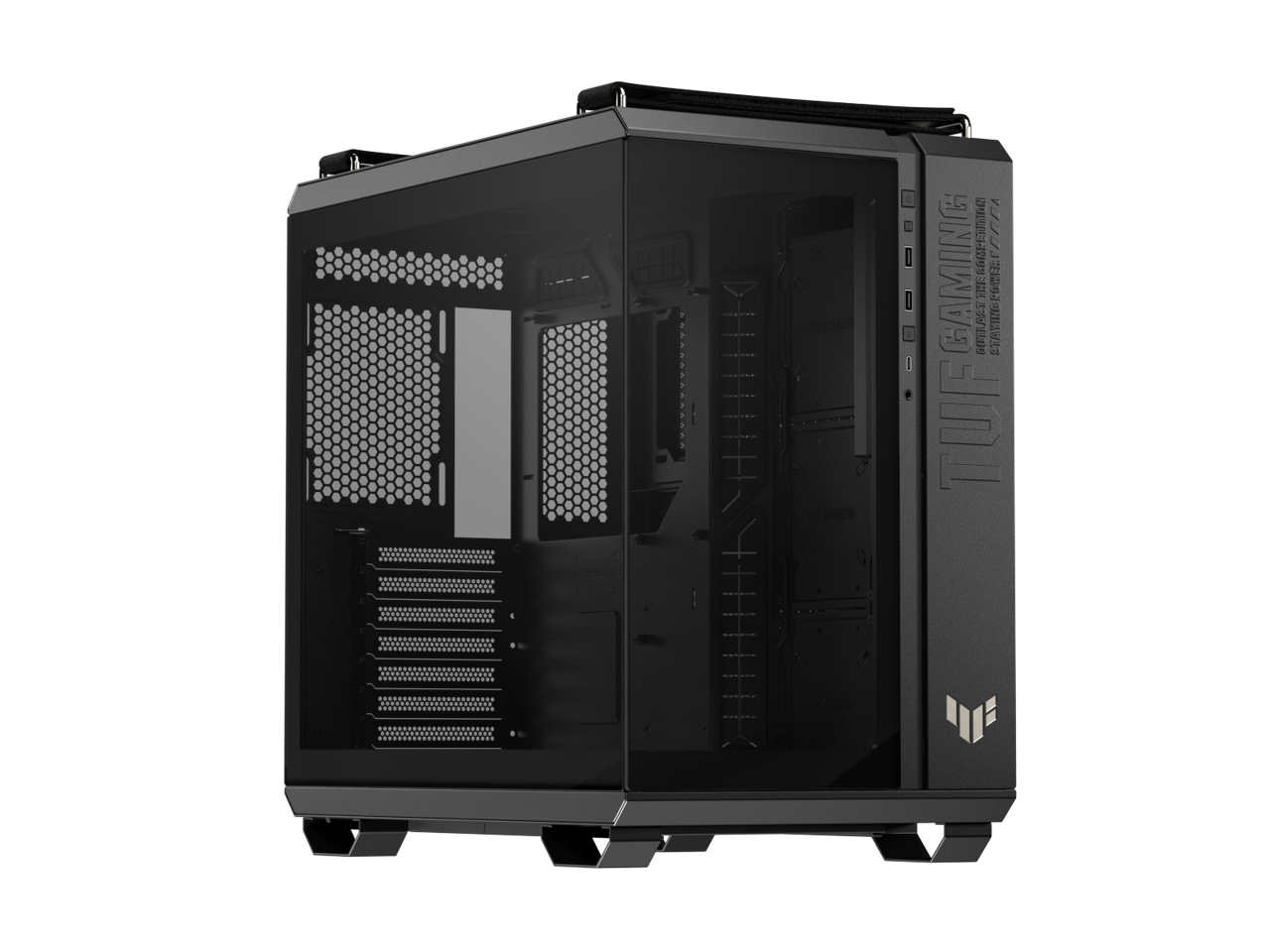 ASUS - TUF GT502 Horizon Mid-Tower (Dual-Chamber, Tool-Free Panels, USB-C 10Gbps) - Black
