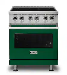 Viking - 5 Series 30" Wide Freestanding Electric Range - Ivy - Front_Zoom
