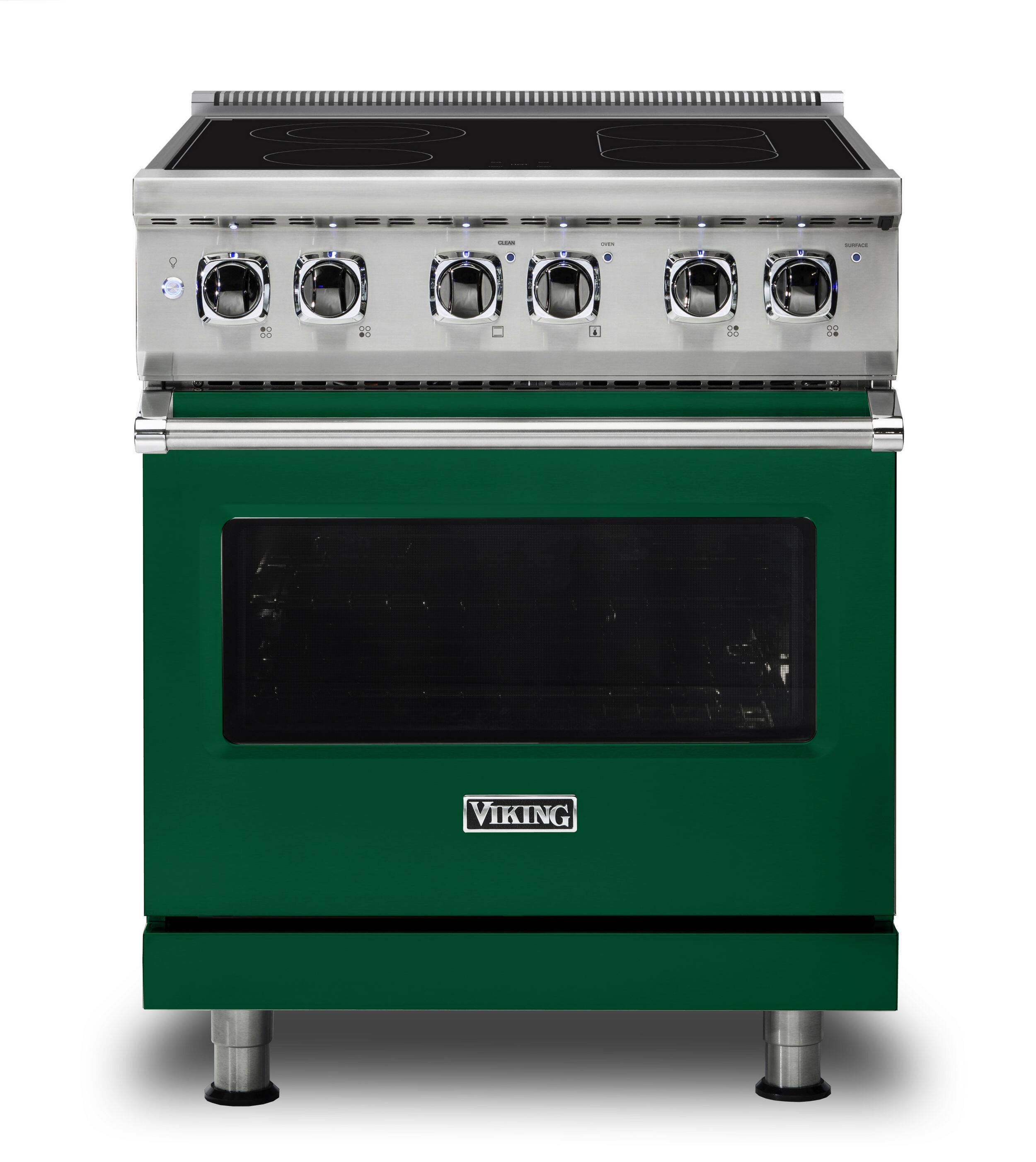 Front. Viking - 5 Series 30" Wide Freestanding Electric Range - Ivy.