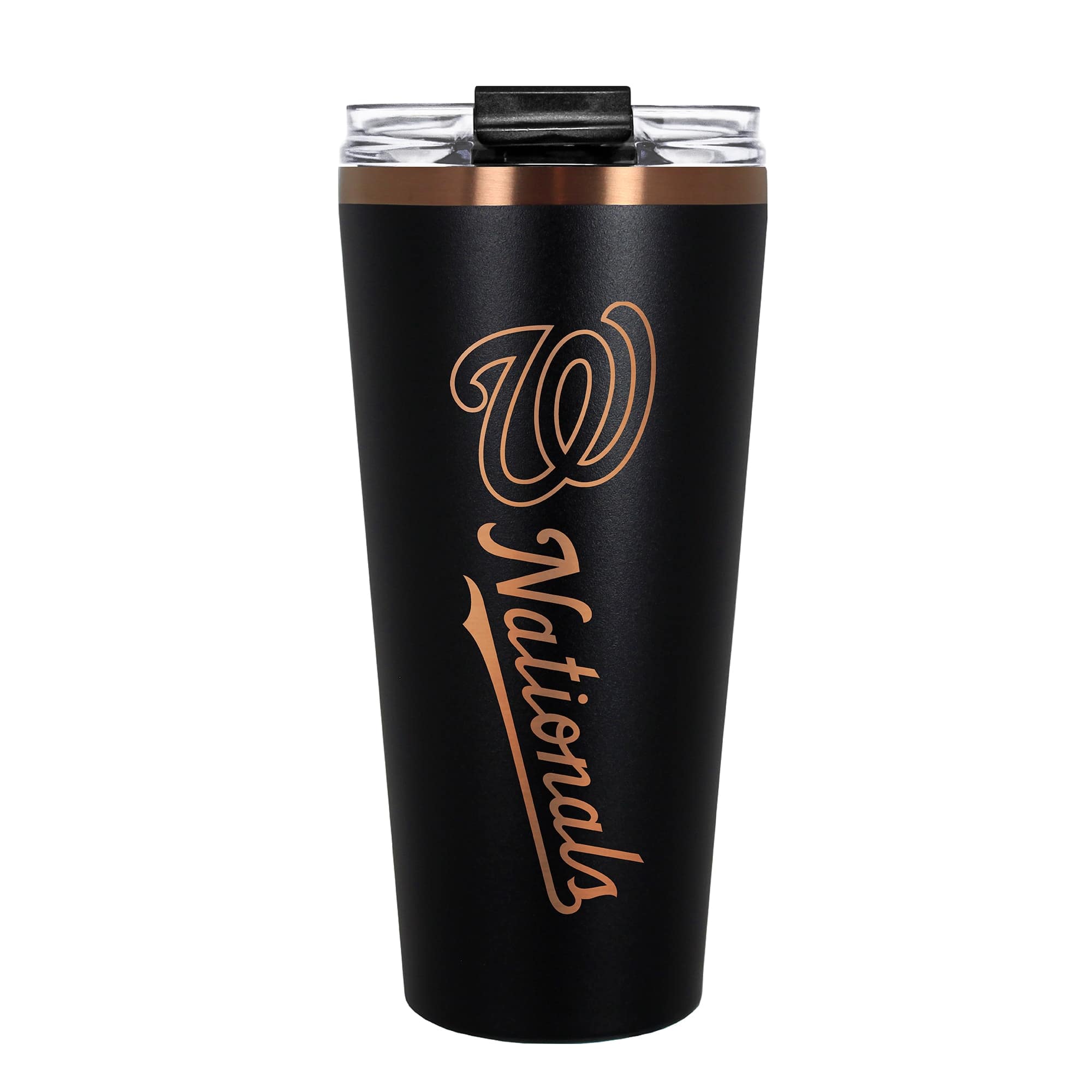 Front. Great American Products - Washington Nationals 30oz. Big Slim Tumbler - Black.
