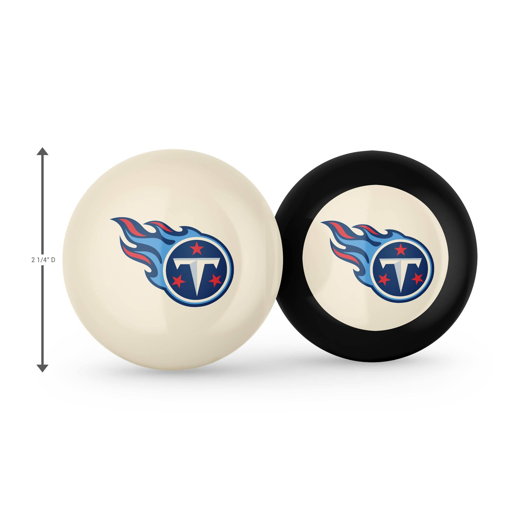 Alt View 1. Imperial - Tennessee Titans Logo Cue Ball & 8 Ball Combo Set - White.