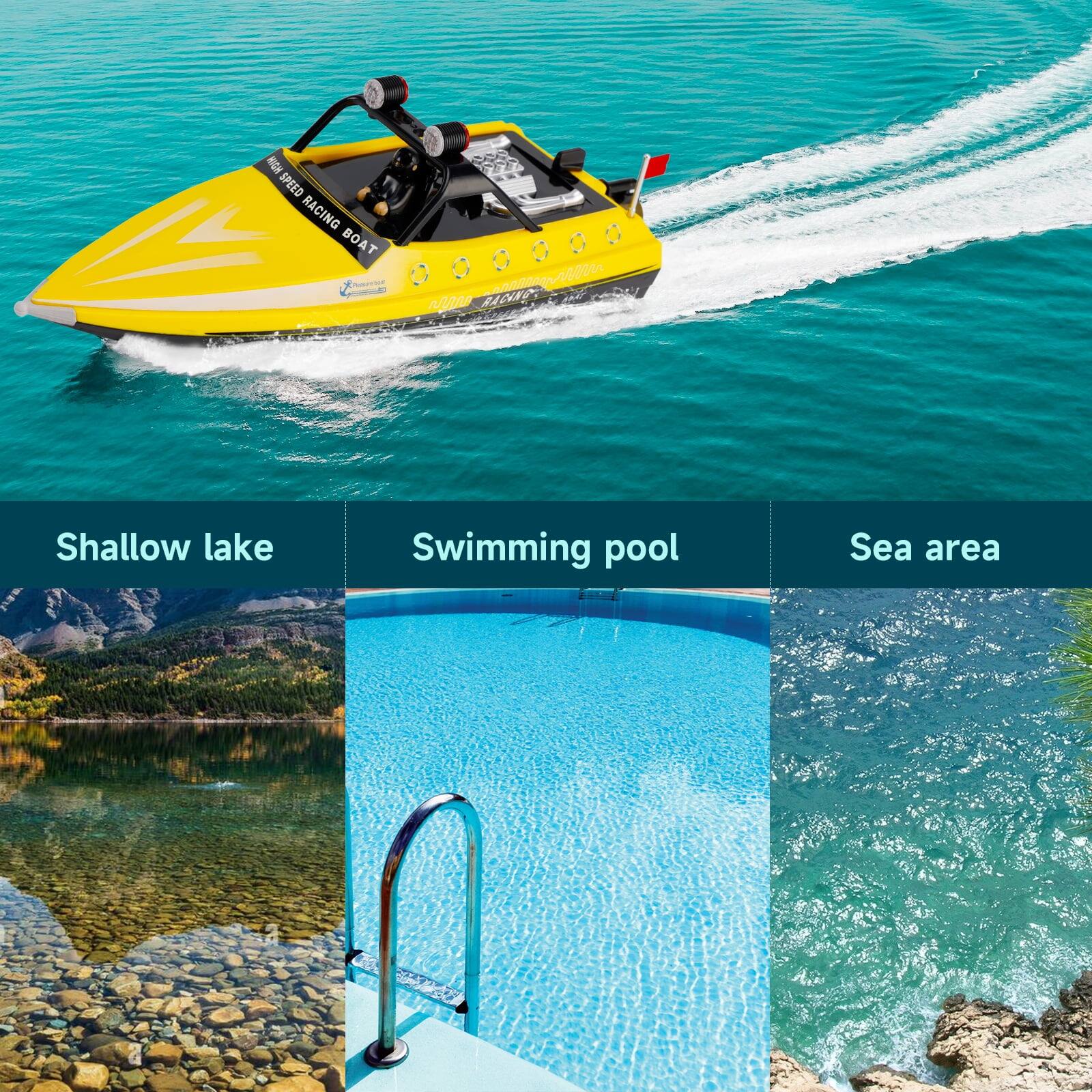 - SPEED RACING BOAT
- Shallow lake
- Swimming pool
- Sea area