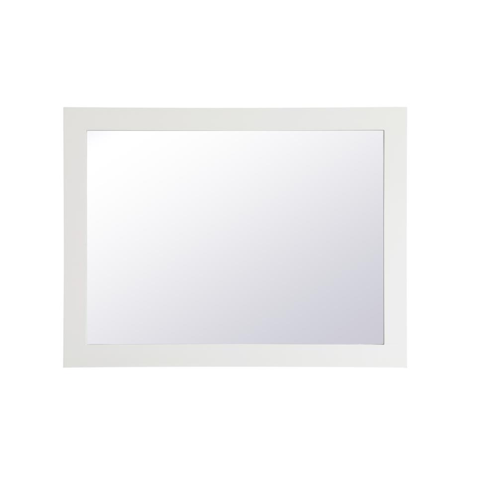 Back. Elegant Decor - Aqua rectangle vanity mirror 27 inch in White - White.