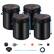 Alt View 5. VEVOR - DWC Hydroponic System, 5 Gallon 4 Buckets, Deep Water Culture Growing Bucket, Hydroponics Grow Kit with Pump - Black.