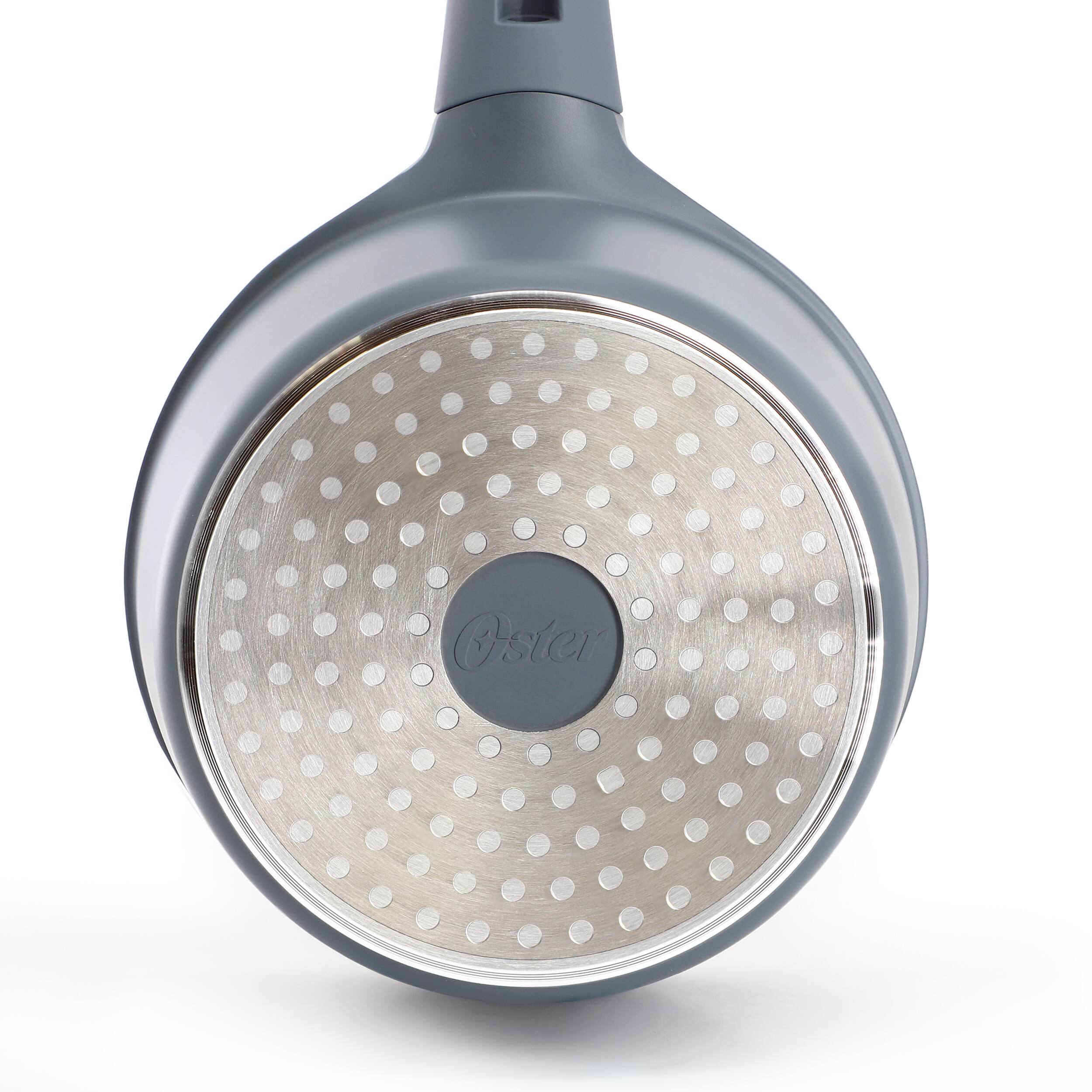 Alt View 3. Oster - Oster Rooney 2 Quart Ceramic Nonstick Aluminum Saucepan in Gray with Lid - Grey.