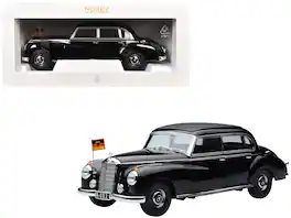 1955 Mercedes-Benz 300 "German Chancellor Konrad Adenauer" 1/18 Diecast Model Car by Norev - Black