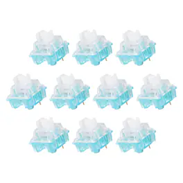 Unique Bargains - 10pcs Keyboard Switches (3-Pin 55gf) Dustproof Pre-Lubed Tactile Linear Switch Replacement for MX Mechanical Keyboard - Blue
