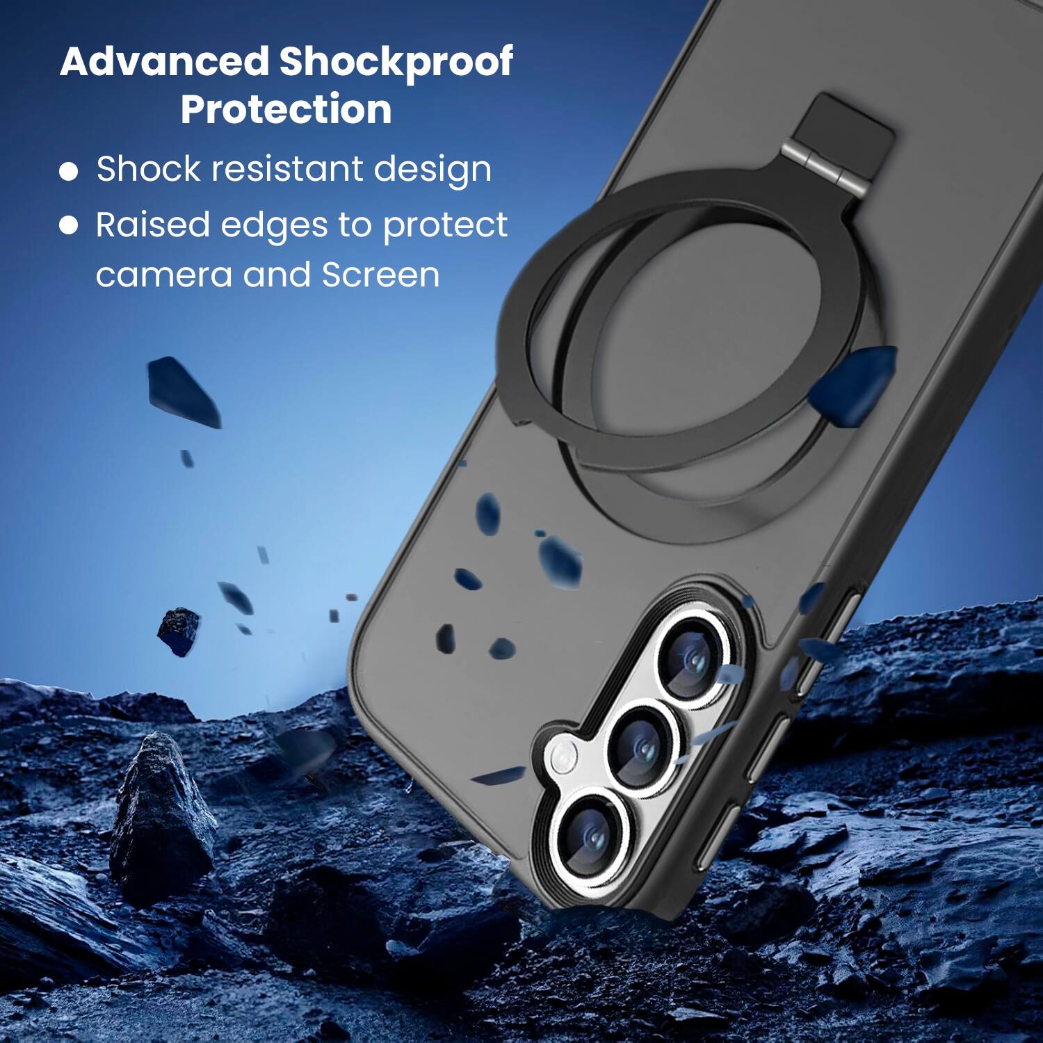 Advanced Shockproof Protection  
- Shock resistant design  
- Raised edges to protect camera and screen