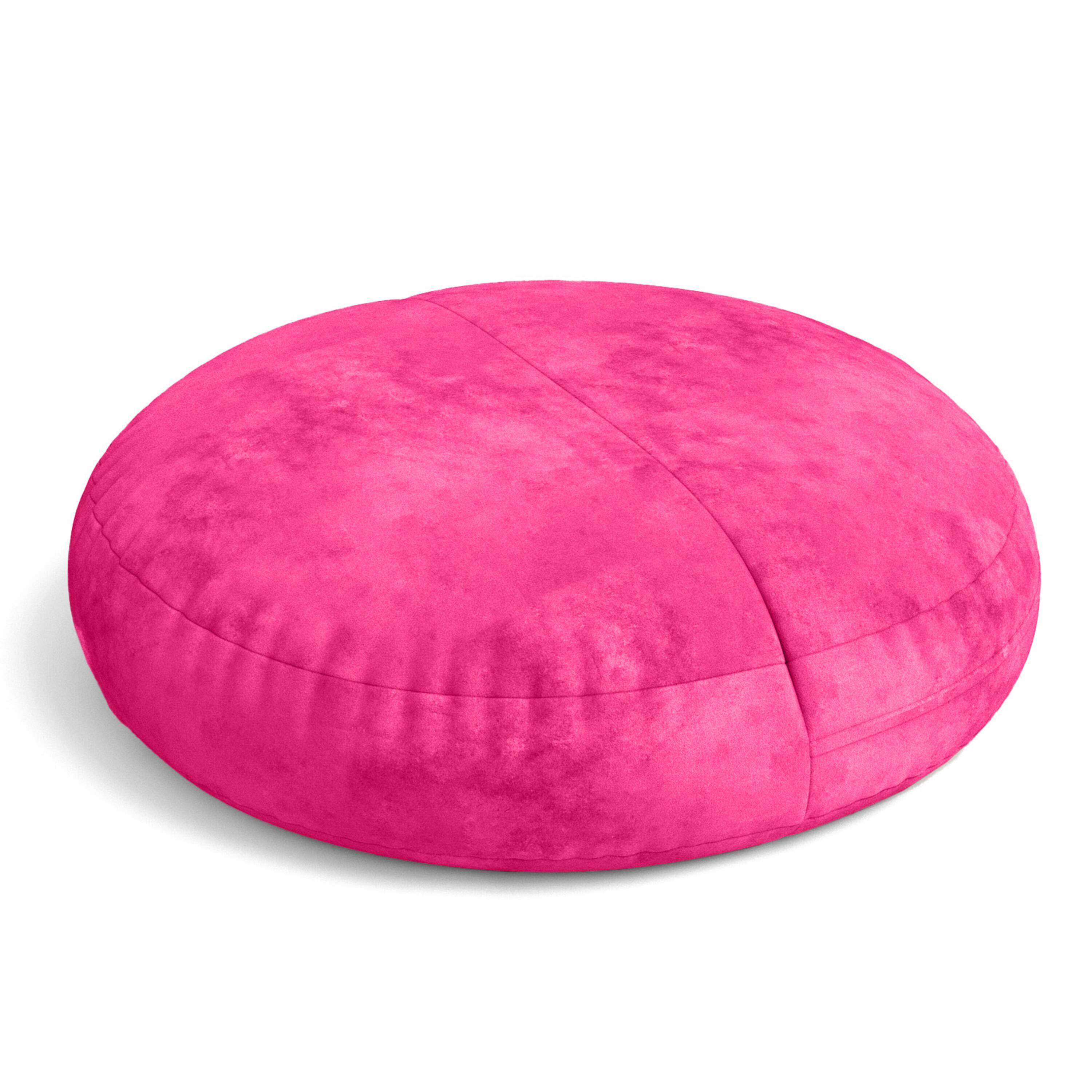 Angle. Jaxx - Jaxx Cocoon 4 Foot Bean Bag Chair and Crash Pad, Fuchsia - Fuchsia.