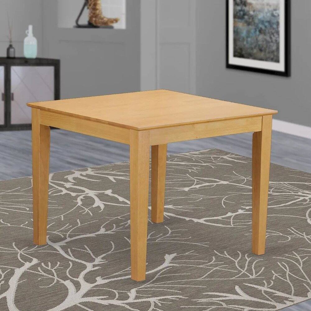 Back. East West Furniture - Oxford Square Dining Table - Oak.