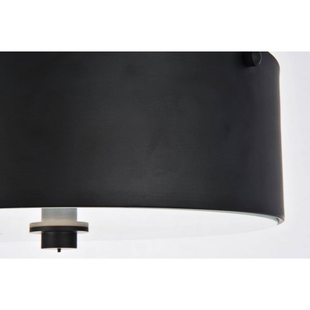 Left. Living District - Hazen 2 light 12 inch Flat Black flush mount - Flat Black And White.