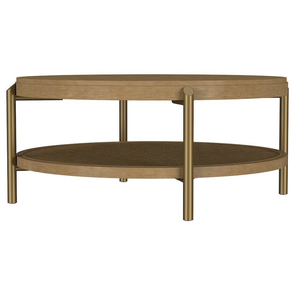 Back. Coaster Co. of America - Arini Round Coffee Table With Storage Shelf Sand Wash - Sand Wash.