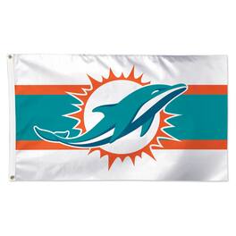 WinCraft - Miami Dolphins 3' x 5' Away Stripe 1-Sided Deluxe Flag - Multicolor