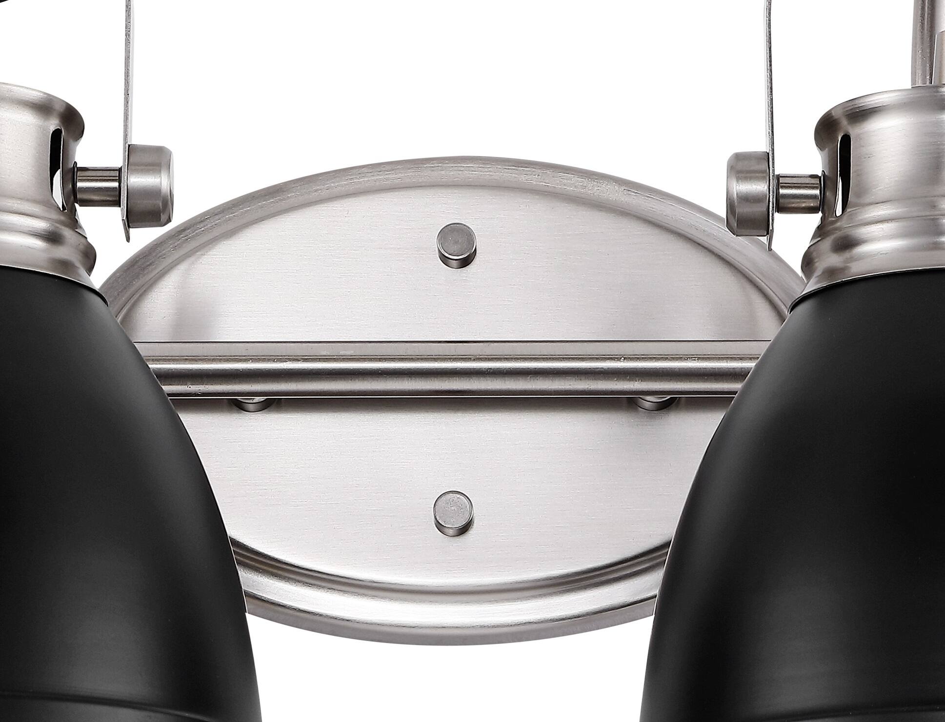 Alt View 5. Jonathan Y - Phineas 25.5" 3-Light Adjustable Farmhouse Bohemian Iron LED Vanity Light, Black/Nickel - Black.