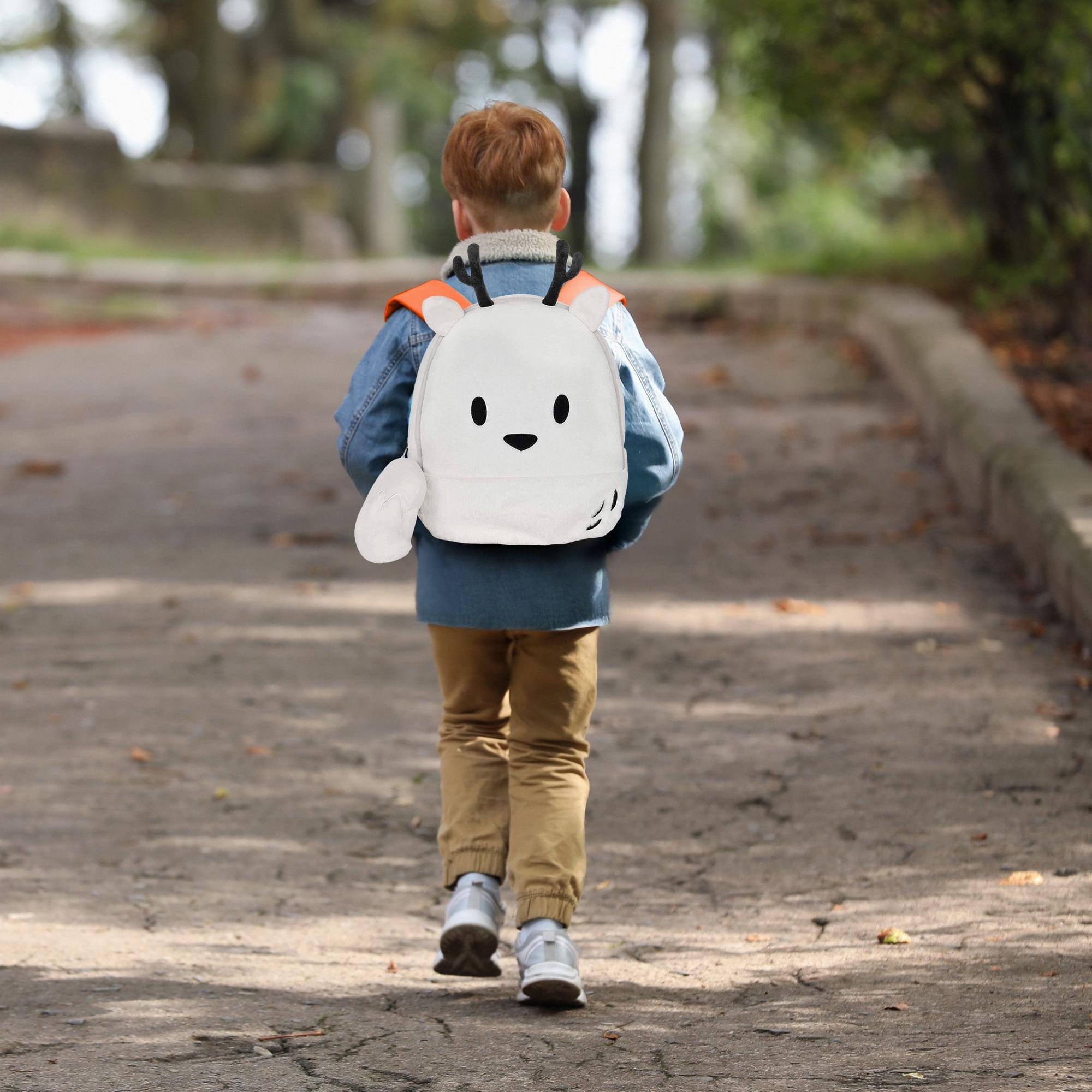 Alt View 5. Gund - Hilda Twig 13 Inch Plush Backpack - White.