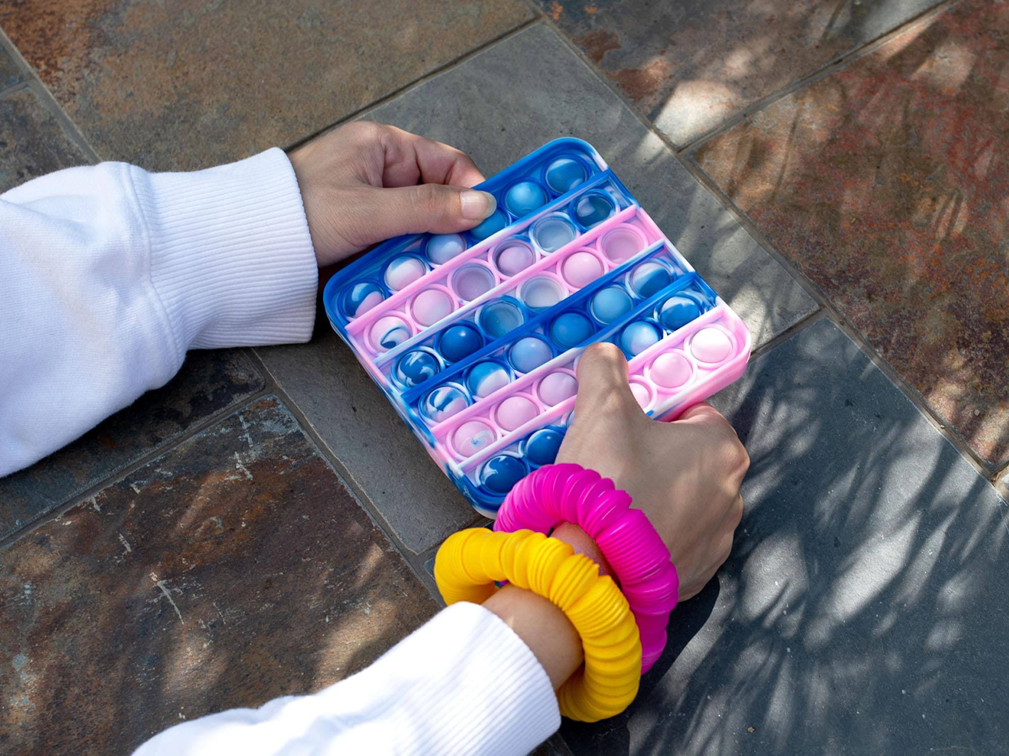 Alt View 2. Toynk - 12-Piece Sensory Fidget Toy Set | Simple Dimple, Pop Tubes & More - Pink.