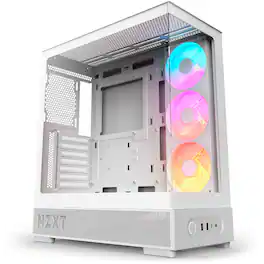NZXT - S5 RGB Compact ATX Mid-Tower Computer Case - White - White