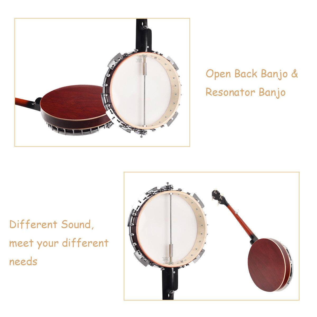 Open Back Banjo & Resonator Banjo  
Different Sound, meet your different needs