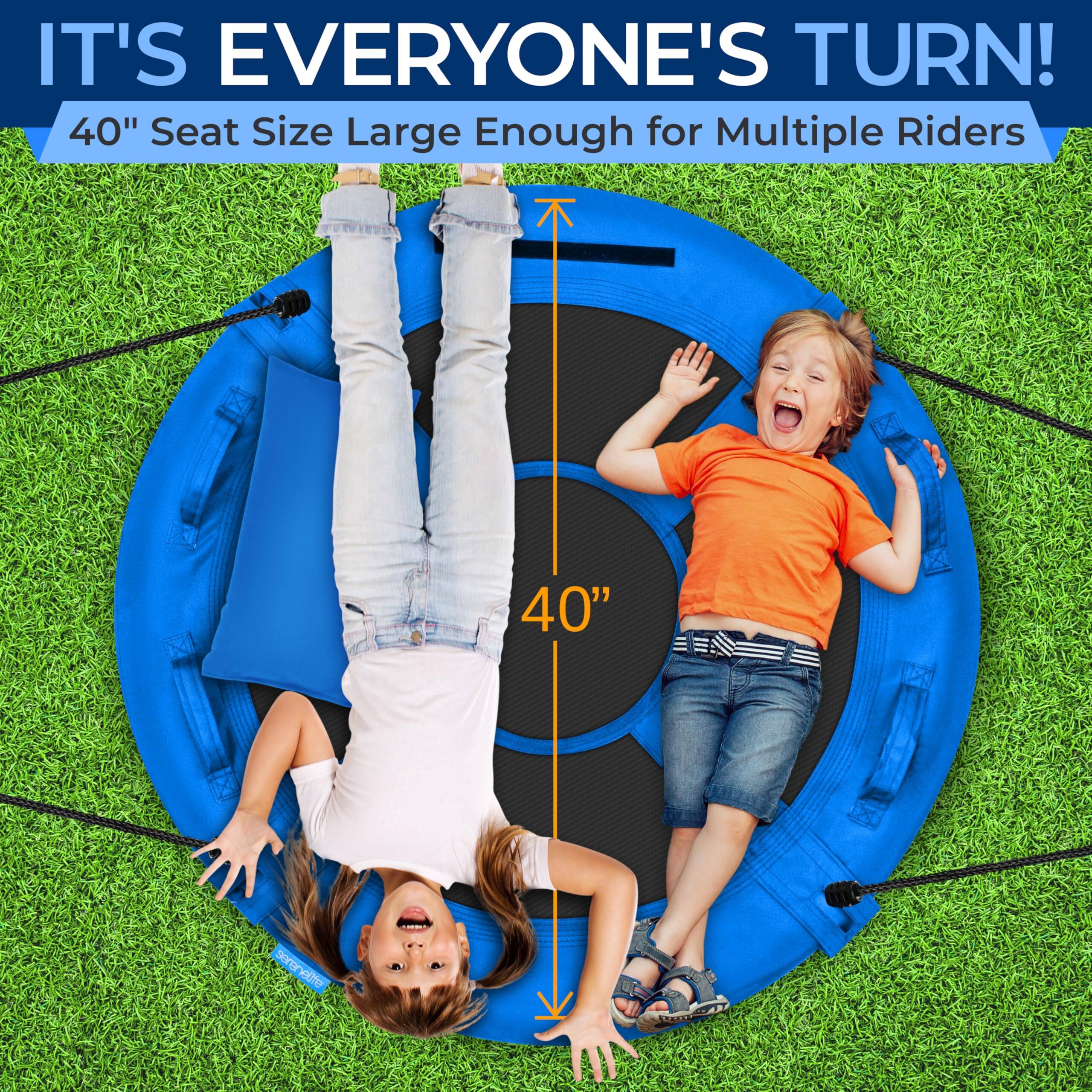 IT'S EVERYONE'S TURN!  
40" Seat Size Large Enough for Multiple Riders