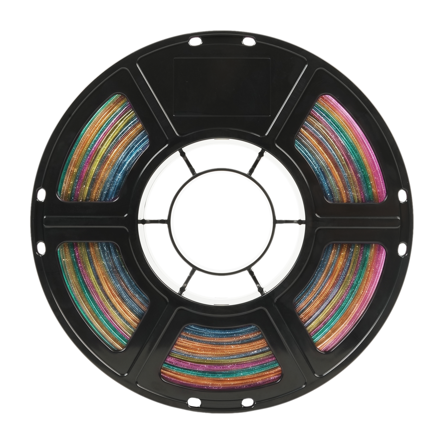 Alt View 5. Flashforge - PLA Crystal Rainbow 3D Printer Filament-1.75mm-1kg (2.2 lbs) Spool - Rainbow Candy.