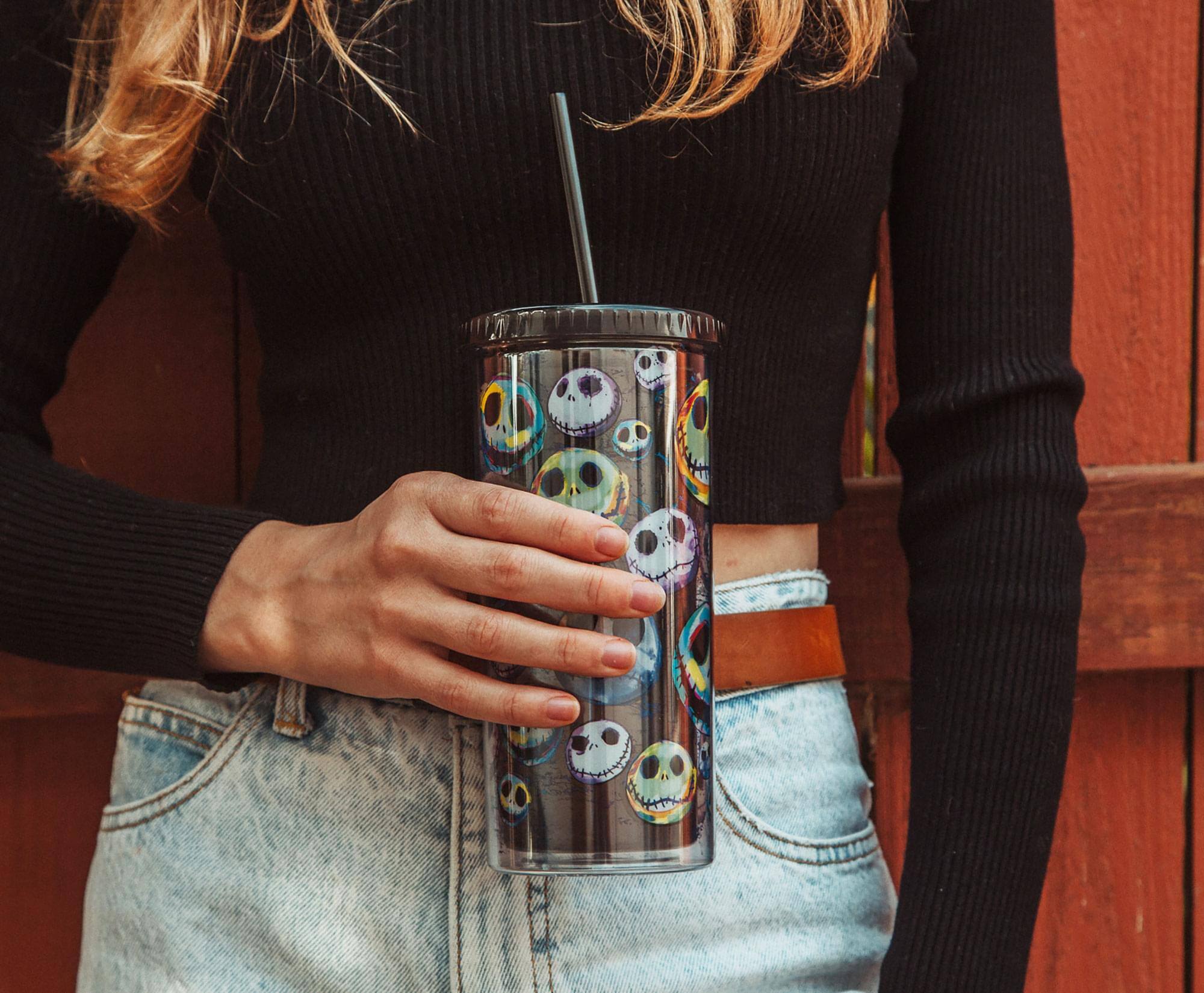 Alt View 2. Disney - Disney The Nightmare Before Christmas Jack Skellington Faces Carnival Cup - Black.