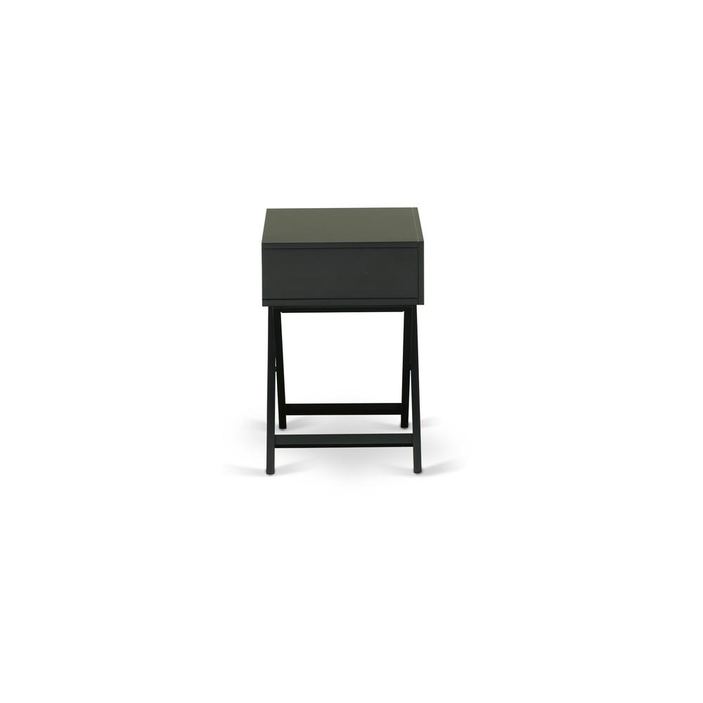 Left. East West Furniture - Night Stand Black - Brown.