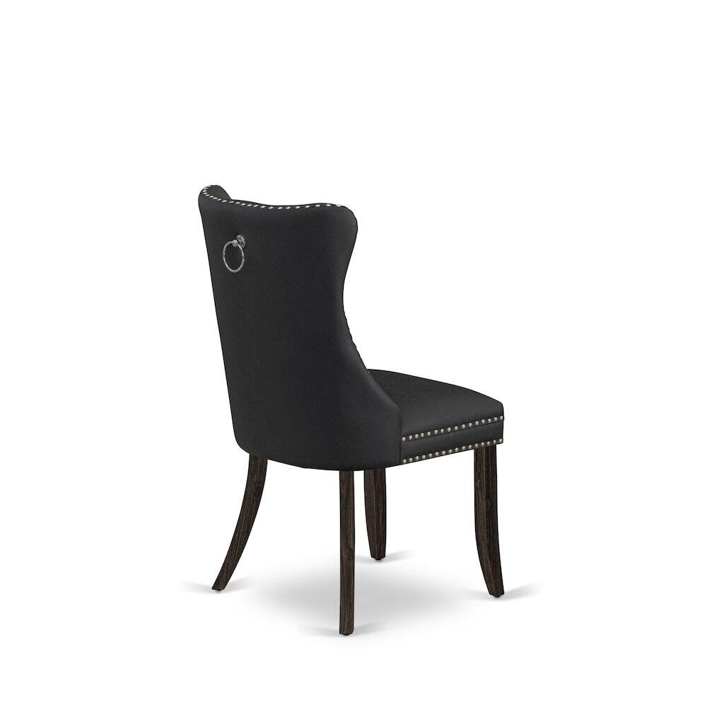 Left. East West Furniture - Parson Chairs - Brown.