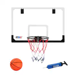 GSE Games & Sports Expert - 24" x 16" Over-The-Door Pro Basketball Hoop with Basketball & Pump, Basketball Hoop Set