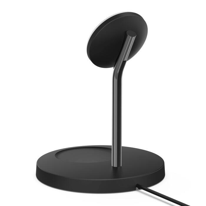 Alt View 2. Belkin - MagSafe 2-in-1 Wireless Charging Stand for Apple iPhone & AirPods, 15W - Black.