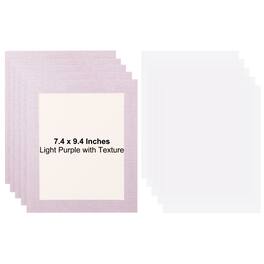 Unique Bargains - 5pcs Cardboard Picture Frame, 9.8x11.8 Inch Photo Wall Display Paper Frame with Clear Film for Artwork - Light Purple Linen
