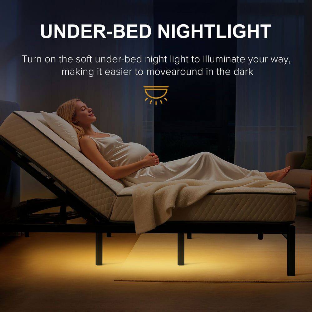 UNDER-BED NIGHTLIGHT

Turn on the soft under-bed night light to illuminate your way, making it easier to move around in the dark